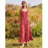 Zeagoo Women Summer Maxi Dress with Pockets 2025 Spaghetti Strap Sundress Casual Flowy Boho Dress Floral Tiered Beach Dress(Pattern-2)