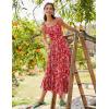 Zeagoo Women Summer Maxi Dress with Pockets 2025 Spaghetti Strap Sundress Casual Flowy Boho Dress Floral Tiered Beach Dress(Pattern-2)