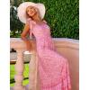 Zeagoo Women Summer Maxi Dress with Pockets 2025 Spaghetti Strap Sundress Casual Flowy Boho Dress Floral Tiered Beach Dress(Pattern-3)