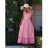 Zeagoo Women Summer Maxi Dress with Pockets 2025 Spaghetti Strap Sundress Casual Flowy Boho Dress Floral Tiered Beach Dress(Pattern-3)