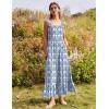 Zeagoo Women Summer Maxi Dress with Pockets 2025 Spaghetti Strap Sundress Casual Flowy Boho Dress Floral Tiered Beach Dress(Pattern-9)