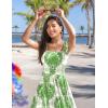 Zeagoo Women Summer Maxi Dress with Pockets 2025 Spaghetti Strap Sundress Casual Flowy Boho Dress Floral Tiered Beach Dress(Red Floral)