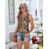Zeagoo Women Summer Tank Tops Loose Fit Flowy Boho Pleated Sleeveless Shirts Crew Neck Dressy Casual Tunic Trendy Blouses(Printed Paisley Mz721)