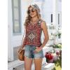 Zeagoo Women Summer Tank Tops Loose Fit Flowy Boho Pleated Sleeveless Shirts Crew Neck Dressy Casual Tunic Trendy Blouses(Printed Paisley Mz870)