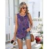 Zeagoo Women Summer Tank Tops Loose Fit Flowy Boho Pleated Sleeveless Shirts Crew Neck Dressy Casual Tunic Trendy Blouses(Printed Paisley Mz929)