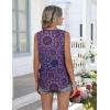 Zeagoo Women Summer Tank Tops Loose Fit Flowy Boho Pleated Sleeveless Shirts Crew Neck Dressy Casual Tunic Trendy Blouses(Printed Paisley Mz929)