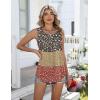 Zeagoo Women Summer Tank Tops Loose Fit Flowy Boho Pleated Sleeveless Shirts Crew Neck Dressy Casual Tunic Trendy Blouses(Printed Paisley Xh553)