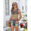 Zeagoo Women Summer Tank Tops Loose Fit Flowy Boho Pleated Sleeveless Shirts Crew Neck Dressy Casual Tunic Trendy Blouses(Printed Paisley Xh553)