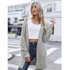 Zeagoo Women’s 2025 Fall Open Front Cardigan Long Batwing Sleeve Chunky Knit Sweater Loose Outerwear Coats with Pockets(Grey)