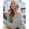 Zeagoo Women’s 2025 Fall Open Front Cardigan Long Batwing Sleeve Chunky Knit Sweater Loose Outerwear Coats with Pockets(Grey)