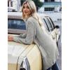 Zeagoo Women’s 2025 Fall Open Front Cardigan Long Batwing Sleeve Chunky Knit Sweater Loose Outerwear Coats with Pockets(Grey)