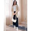 Zeagoo Women’s 2025 Fall Open Front Cardigan Long Batwing Sleeve Chunky Knit Sweater Loose Outerwear Coats with Pockets(Lightkhaki)