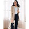 Zeagoo Women’s 2025 Fall Open Front Cardigan Long Batwing Sleeve Chunky Knit Sweater Loose Outerwear Coats with Pockets(Lightkhaki)