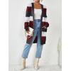 Zeagoo Women’s 2025 Fall Open Front Cardigan Long Batwing Sleeve Chunky Knit Sweater Loose Outerwear Coats with Pockets(Multicolor 690)
