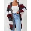 Zeagoo Women’s 2025 Fall Open Front Cardigan Long Batwing Sleeve Chunky Knit Sweater Loose Outerwear Coats with Pockets(Multicolor 690)