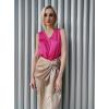 Zeagoo Womens 2025 Silk Satin Tank Tops V Neck Casual Cami Sleeveless Camisole Blouses Summer Basic Tank Shirt Rose Red