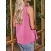 Zeagoo Womens 2025 Silk Satin Tank Tops V Neck Casual Cami Sleeveless Camisole Blouses Summer Basic Tank Shirt Rose Red