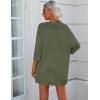 Zeagoo Womens 2026 Lightweight Crochet Cardigan Sweaters Open Front 3/4 Sleeve Knit Kimono Summer Boho Cover Up(Army Green)