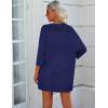 Zeagoo Womens 2026 Lightweight Crochet Cardigan Sweaters Open Front 3/4 Sleeve Knit Kimono Summer Boho Cover Up(Dark Blue)