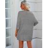 Zeagoo Womens 2026 Lightweight Crochet Cardigan Sweaters Open Front 3/4 Sleeve Knit Kimono Summer Boho Cover Up(Grey)