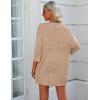 Zeagoo Womens 2026 Lightweight Crochet Cardigan Sweaters Open Front 3/4 Sleeve Knit Kimono Summer Boho Cover Up(Khaki)