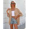 Zeagoo Womens 2026 Lightweight Crochet Cardigan Sweaters Open Front 3/4 Sleeve Knit Kimono Summer Boho Cover Up(Khaki)