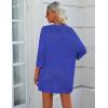 Zeagoo Womens 2026 Lightweight Crochet Cardigan Sweaters Open Front 3/4 Sleeve Knit Kimono Summer Boho Cover Up(Sky Blue)