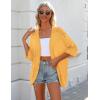 Zeagoo Womens 2026 Lightweight Crochet Cardigan Sweaters Open Front 3/4 Sleeve Knit Kimono Summer Boho Cover Up(Yellow)