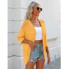 Zeagoo Womens 2026 Lightweight Crochet Cardigan Sweaters Open Front 3/4 Sleeve Knit Kimono Summer Boho Cover Up(Yellow)