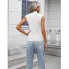 Zeagoo Women’s 2026 Mock Turtle Neck Sweater Vest Sleeveless Knit Pullover Tank Tops Casual Trendy Slim Fitted Tops(A-white)