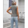 Zeagoo Women’s 2026 Mock Turtle Neck Sweater Vest Sleeveless Knit Pullover Tank Tops Casual Trendy Slim Fitted Tops(Grey)