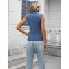 Zeagoo Women’s 2026 Mock Turtle Neck Sweater Vest Sleeveless Knit Pullover Tank Tops Casual Trendy Slim Fitted Tops(Navy Blue)