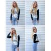 Zeagoo Women’s 2026 Mock Turtle Neck Sweater Vest Sleeveless Knit Pullover Tank Tops Casual Trendy Slim Fitted Tops(Stripe White)