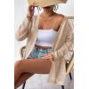 Zeagoo Womens 2026 Summer Crochet Cardigan Sweaters Lightweight Long Sleeve Open Front Kimono Boho Knit Cover Ups(Beige)
