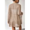 Zeagoo Womens 2026 Summer Crochet Cardigan Sweaters Lightweight Long Sleeve Open Front Kimono Boho Knit Cover Ups(Beige)