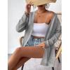 Zeagoo Womens 2026 Summer Crochet Cardigan Sweaters Lightweight Long Sleeve Open Front Kimono Boho Knit Cover Ups(Grey)