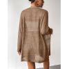 Zeagoo Womens 2026 Summer Crochet Cardigan Sweaters Lightweight Long Sleeve Open Front Kimono Boho Knit Cover Ups(Khaki)