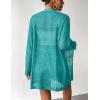 Zeagoo Womens 2026 Summer Crochet Cardigan Sweaters Lightweight Long Sleeve Open Front Kimono Boho Knit Cover Ups(Teal)