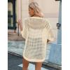 Zeagoo Women’s 2026 Summer Crochet Lightweight Cardigan Short Sleeve Boho Kimono Oversized Open Front Sweater Tops(Apricot)