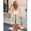 Zeagoo Women’s 2026 Summer Crochet Lightweight Cardigan Short Sleeve Boho Kimono Oversized Open Front Sweater Tops(Apricot)