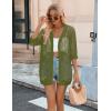 Zeagoo Women’s 2026 Summer Crochet Lightweight Cardigan Short Sleeve Boho Kimono Oversized Open Front Sweater Tops(Army Green)