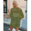 Zeagoo Women’s 2026 Summer Crochet Lightweight Cardigan Short Sleeve Boho Kimono Oversized Open Front Sweater Tops(Army Green)