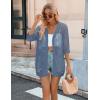 Zeagoo Women’s 2026 Summer Crochet Lightweight Cardigan Short Sleeve Boho Kimono Oversized Open Front Sweater Tops(Blue)
