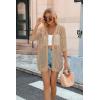 Zeagoo Women’s 2026 Summer Crochet Lightweight Cardigan Short Sleeve Boho Kimono Oversized Open Front Sweater Tops(Khaki)