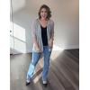 Zeagoo Women’s 2026 Summer Crochet Lightweight Cardigan Short Sleeve Boho Kimono Oversized Open Front Sweater Tops(Light Grey)