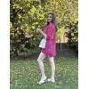 Zeagoo Women’s 2026 Summer Crochet Lightweight Cardigan Short Sleeve Boho Kimono Oversized Open Front Sweater Tops(Rose Red)
