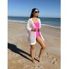 Zeagoo Women’s 2026 Summer Crochet Lightweight Cardigan Short Sleeve Boho Kimono Oversized Open Front Sweater Tops(White)