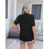 Zeagoo Women’s 2026 Summer Short Sleeve Crochet Cardigan V Neck Cropped Lightweight Button up Bolero Shrug Sweater(Black)