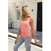 Zeagoo Womens 2026 Tank Tops 2 Pack U Neck Summer Sleeveless Tops Loose Fit Button Casual Henley Shirts(Black+pink)