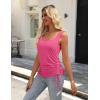 Zeagoo Womens 2026 Tank Tops 2 Pack U Neck Summer Sleeveless Tops Loose Fit Button Casual Henley Shirts(Royal Blue+rose Red)